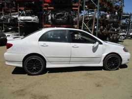 2007 TOYOTA COROLLA S WHITE 4DR 1.8L MT Z15989